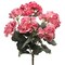 2-Pack 18" Real Touch Pink Geranium Bushes – UV-Resistant Faux Flowers with 7 Fronds – Lifelike Indoor/Outdoor Decor